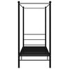 vidaXL Bed Frame Black Powder-coated metal Twin Durable Bed Frame