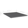 vidaXL Shelf Set of 8 High gloss grey Engineered wood Simplistic Shelf