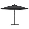 vidaXL Cantilever Garden Parasol Black Polyester, Metal Large Tiltable