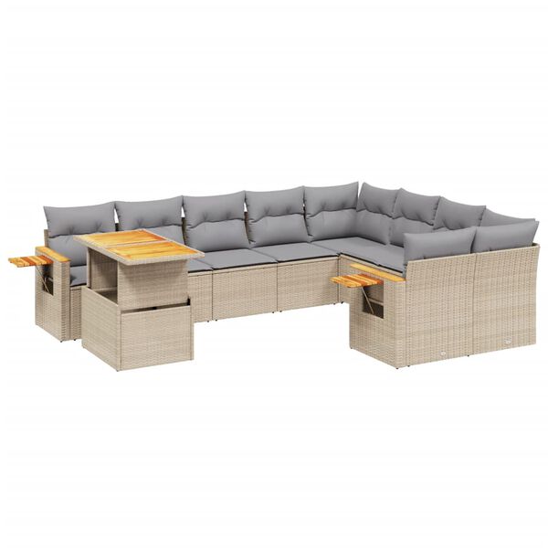 vidaXL Garden Sofa Set Beige