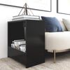 vidaXL Side Table Black Engineered wood 19.7 x 10.2 x 19.7 in Side Table