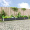 vidaXL Planter Anthracite 195 x 100 x 45 cm Galvanised Steel