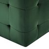 vidaXL Pouffe Green Velvet, Wood 11.8 x 11.8 x 11.8 in Cube Ottoman