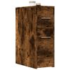 vidaXL Narrow Bathroom Cupboard Smoked Oak Engineered Wood Slim Modern