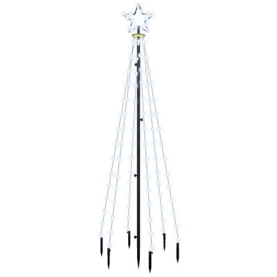 vidaXL Christmas Tree with Spike Cold White 108 LEDs 6 ft