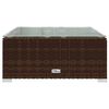 vidaXL Garden Lounge Set Poly rattan: Brown, Cushions: Green