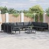 vidaXL Garden Sofa Set Anthracite Steel