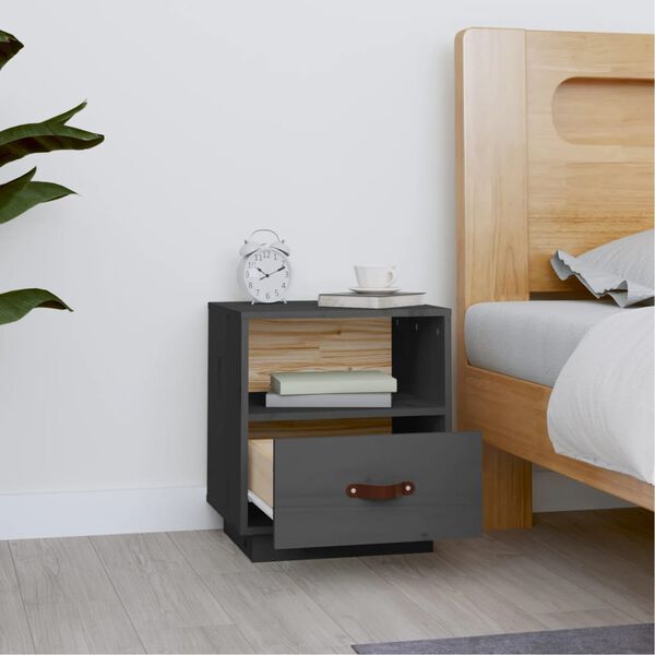 vidaXL Bedside Cabinet Grey