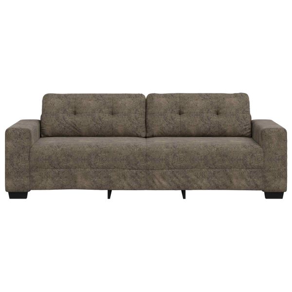 vidaXL Sofa with Cushion Dark gray Faux leather