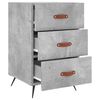 vidaXL Bedside Cabinet Concrete Grey