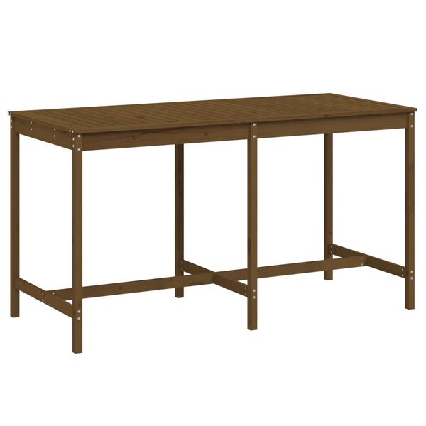 vidaXL Garden Table Honey brown Solid pine wood Large Durable