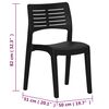 vidaXL Garden Chair Set of 2 Anthracite Polypropylene Medium Stackable