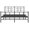 vidaXL Metal Bed Frame without Mattress with Footboard Black 63"x78.7"