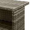vidaXL Garden Bar Set Grey Poly Rattan Medium Removable Covers