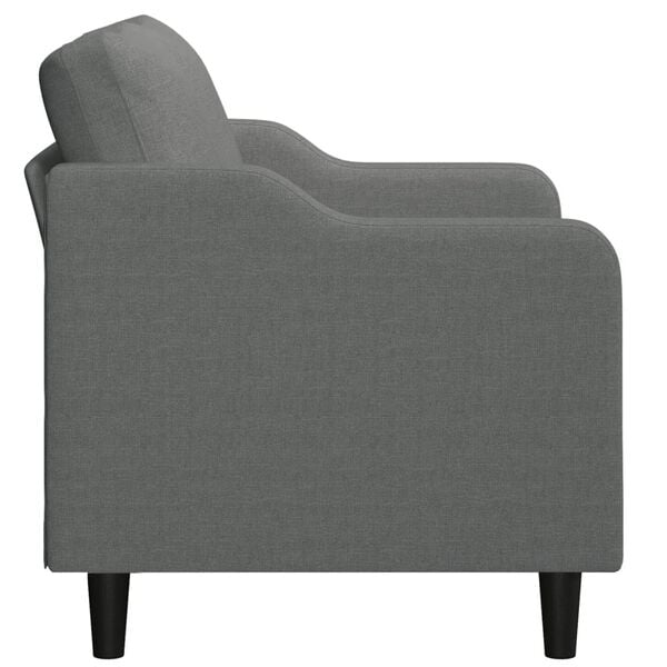 vidaXL 2-seater Sofa Dark grey 100% polyester, metal, textilene, foam