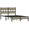 vidaXL Bed Frame Sonoma oak Steel, engineered wood Small Double