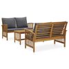 vidaXL Garden Lounge Set Dark Grey Solid Acacia wood Medium Durable