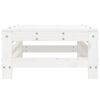 vidaXL Garden Footstool White Solid pine wood and plywood Compact