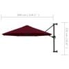 vidaXL Garden Parasol Burgundy Polyester, Metal 118.1 in diameter