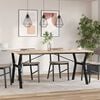 vidaXL Dining Table Brown Solid Pinewood Large Durable Dining Table