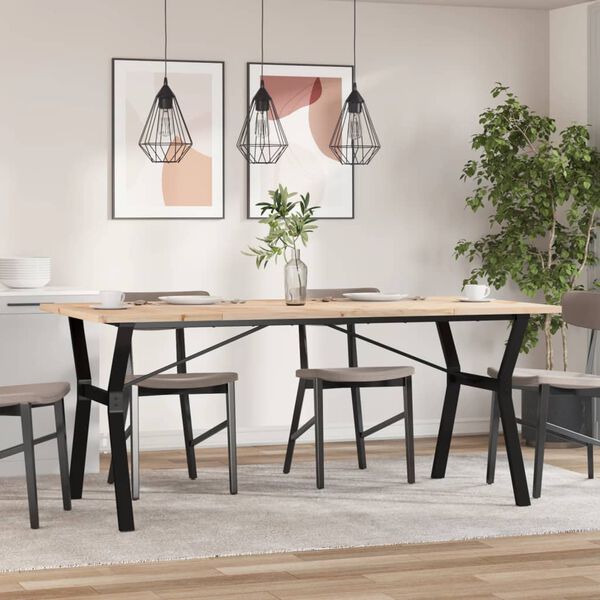 vidaXL Dining Table Brown Solid Pinewood Large Durable Dining Table