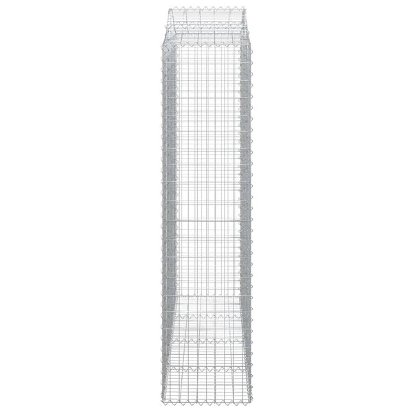vidaXL Gabion Basket Silver Galvanized Iron 78.7 in x 19.7 in x 86.6 in