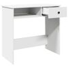 vidaXL Desk White Engineered wood Medium Computer Desk Rectangular