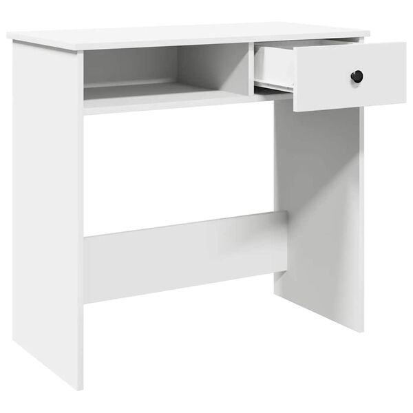 vidaXL Desk White Engineered wood Medium Computer Desk Rectangular