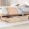 vidaXL Under-bed Drawer Natural Pine Solid Pine Wood 35.4x21.7x6.7 in