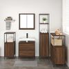 vidaXL Bathroom Furniture Set with Shelf 5 pcs Brown 76.5 x 35 x 95 cm