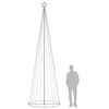 vidaXL Christmas Cone Tree Warm white Powder-coated steel, copper, PVC