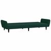vidaXL Sofa Bed Dark Green Velvet (100% polyester), wood, plastic 2-seater
