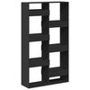 vidaXL Bookcase Black Engineered Wood Bookcase Rectangular Modern