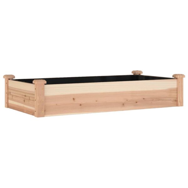 vidaXL Garden Raised Bed Natural wood Solid fir wood Medium