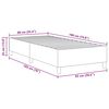 vidaXL Platform Bed Frame Light Grey 35.43 x 74.80 in Fabric