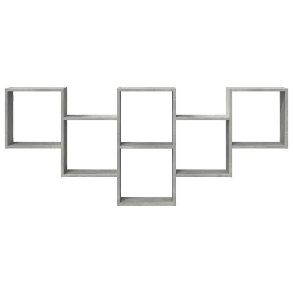 vidaXL Wall Shelf Concrete Grey Engineered Wood 62.6x7.1x26.0 in