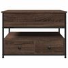 vidaXL Coffee Table Brown oak Engineered wood and metal Medium