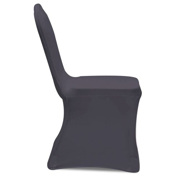 vidaXL Chair Cover Set of 6 Anthracite 90% Polyester, 10% Spandex