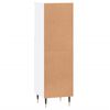 vidaXL Bathroom Cabinet White Engineered Wood 11.8 in x 11.8 in x 39.4 in