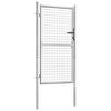 vidaXL Garden Gate Galvanised Steel 39.4x59.1" Silver