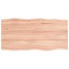 vidaXL Table Top Light brown Solid oak wood 39.4 x 19.7 x 0.8 in