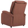 vidaXL Recliner Chair Brown Fabric Standard Adjustable Footrests