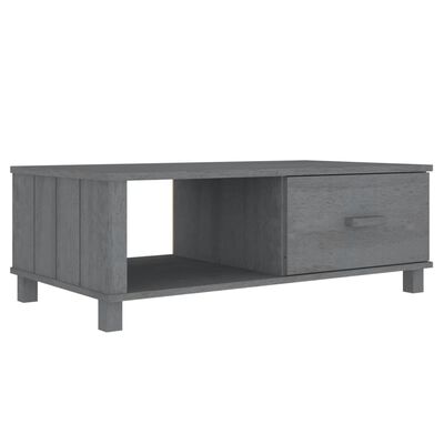 vidaXL Coffee Table HAMAR Dark Gray 39.4"x21.7"x13.8" Solid Wood Pine