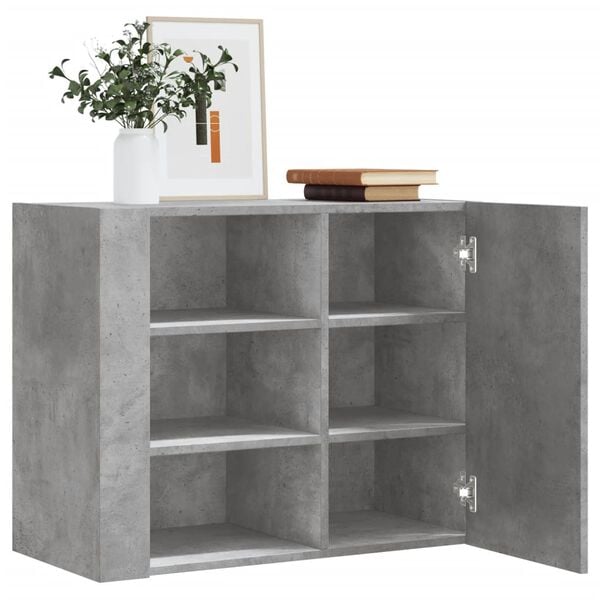 vidaXL Wall Cabinet Concrete Grey Engineered Wood Medium Wall Cabinet