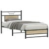 vidaXL Bed Frame Sonoma oak Engineered wood and steel Small Single