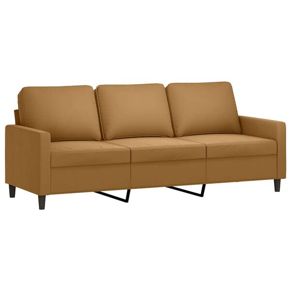 vidaXL Sofa Set Brown Velvet (100% polyester), metal, textilene, plywood