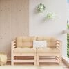 vidaXL Corner Sofa Beige Solid pine wood, Oxford fabric Small Modular