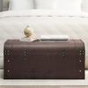 vidaXL Treasure Chest Dark brown Plywood, Fir veneered engineered wood