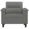 vidaXL Sofa Chair Dark Grey Microfiber Fabric Single Durable