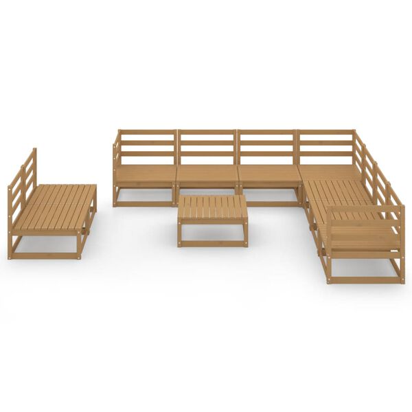 vidaXL Garden Lounge Set Honey Brown Solid Pine Wood Modular